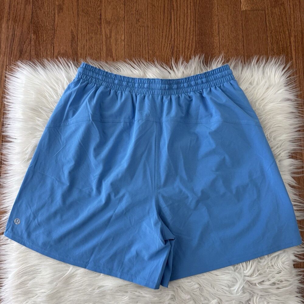 Lululemon Women’s Pace Rival High Rise Shorts Sz 8 Pool Party Blue Lined 5” NWT - Picture 2 of 11